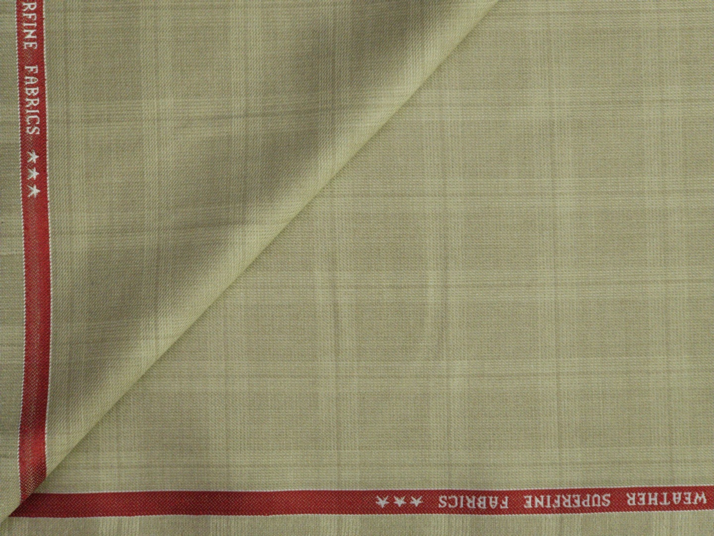 Raymond Men's Checks Polyester Viscose Suiting Fabric (Wheat Beige)