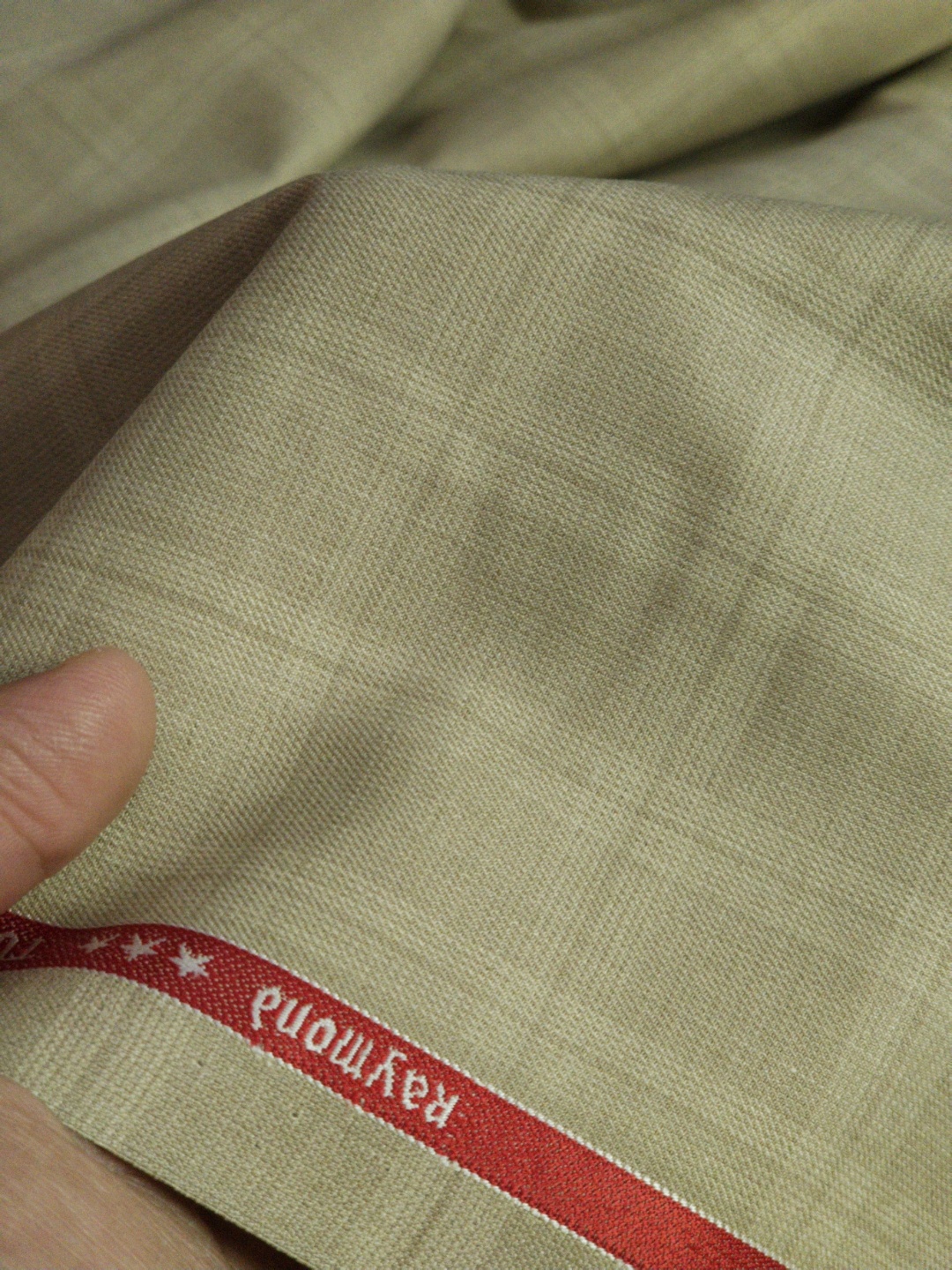 Raymond Men's Checks Polyester Viscose Suiting Fabric (Wheat Beige) - Image 3