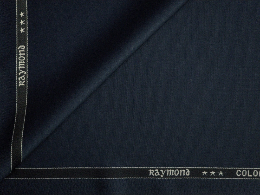 Raymond Men's Solids Polyester Viscose Suiting Fabric (Dark Prussian Blue)