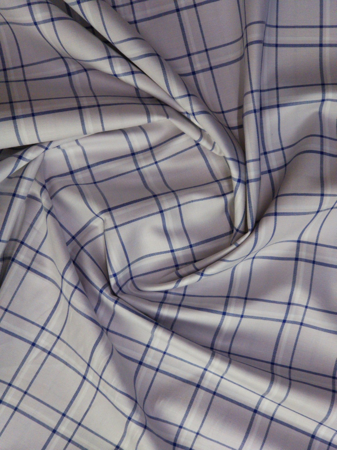 Arvind 100% Cotton Checks Shirting Fabric (Pale Lilac & Blue)