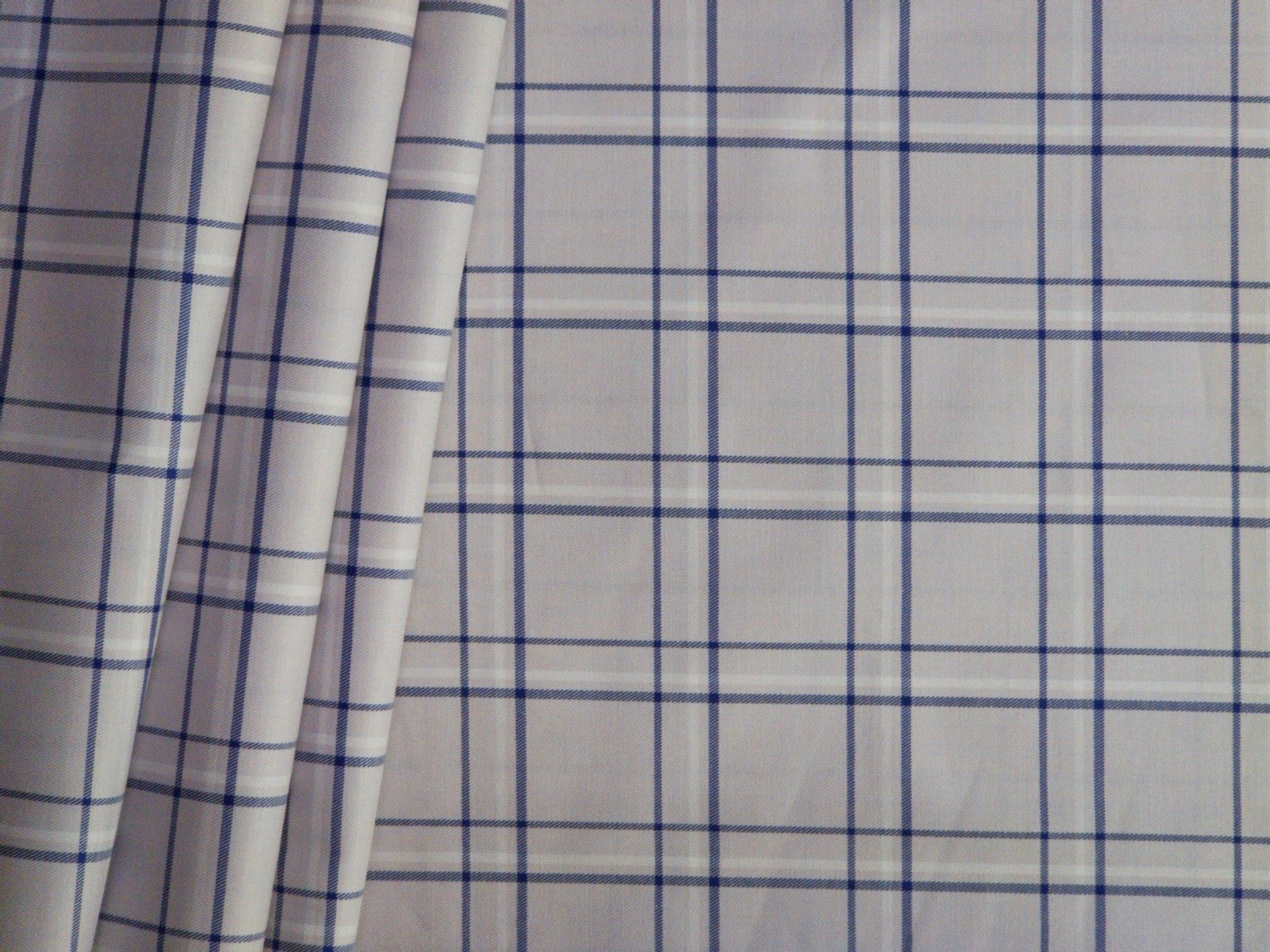 Arvind 100% Cotton Checks Shirting Fabric (Pale Lilac & Blue) - Image 3