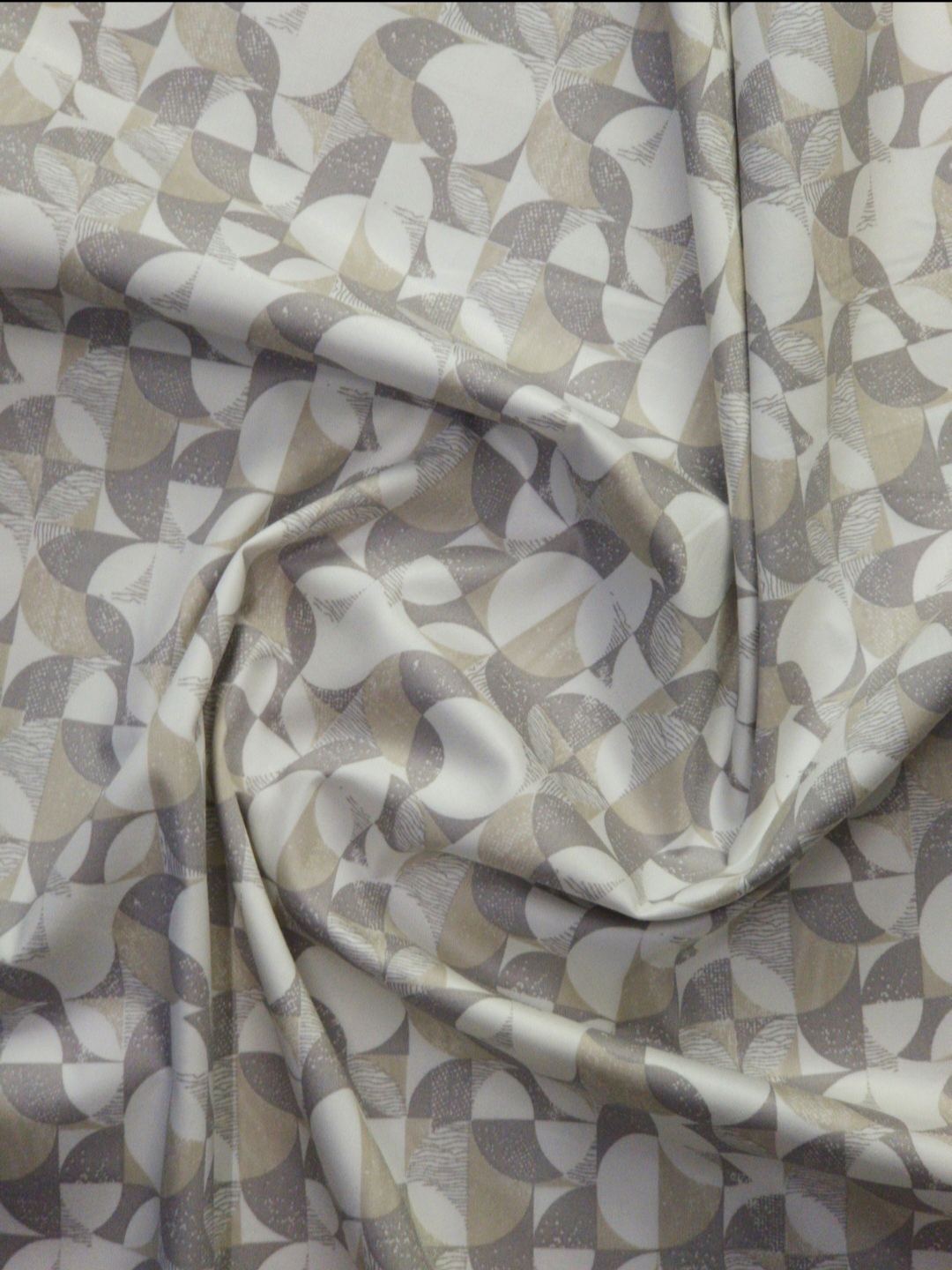 Cadini Cotton Rich Digital Print Shirt Fabric (White, Grey, Bone Beige) - Image 3