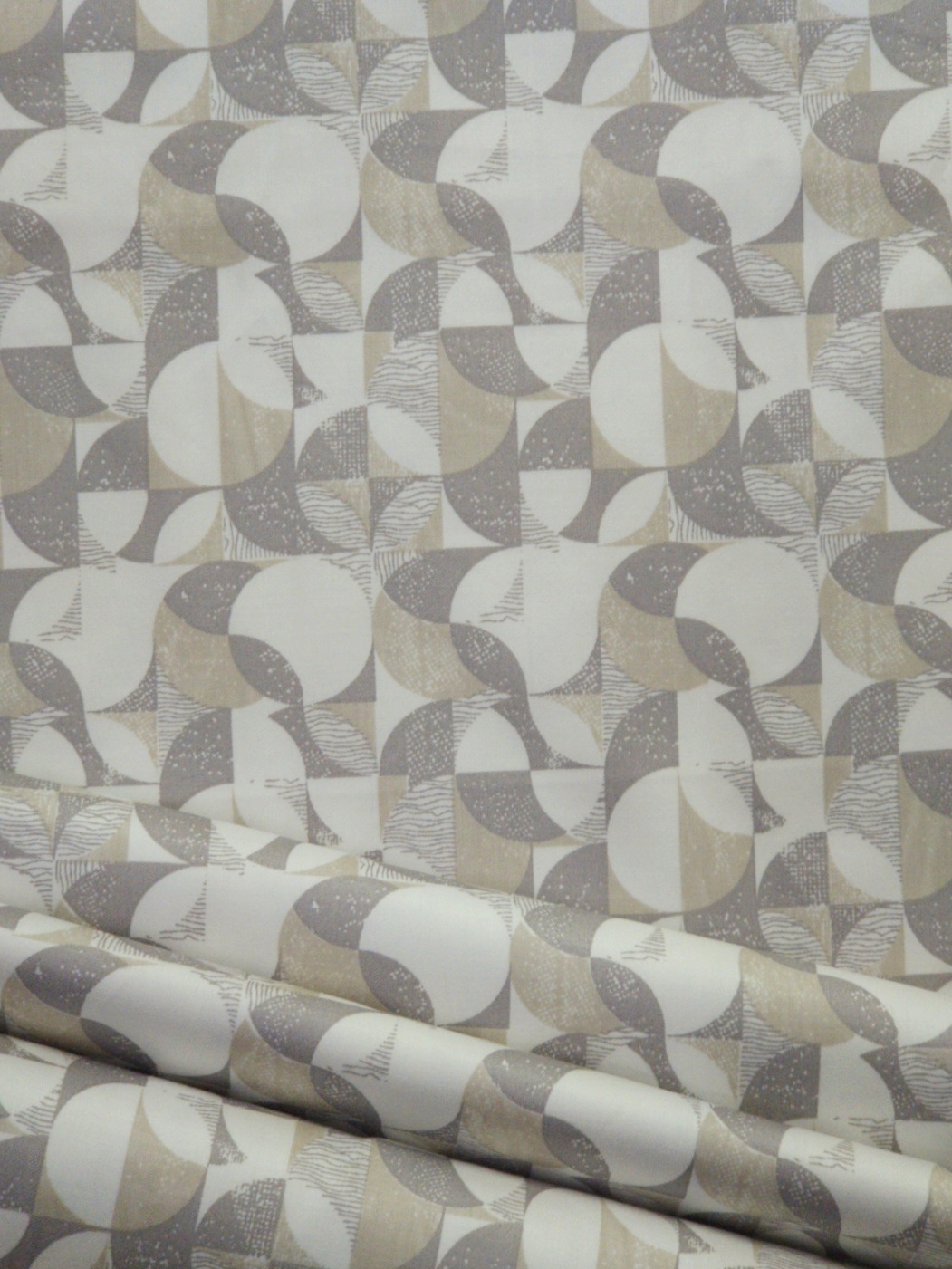 Cadini Cotton Rich Digital Print Shirt Fabric (White, Grey, Bone Beige) - Image 4