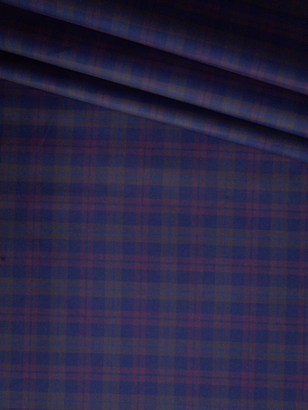 Arvind 100% Cotton Check Shirt Fabric (Dark Blue & Pale Red) - Image 4