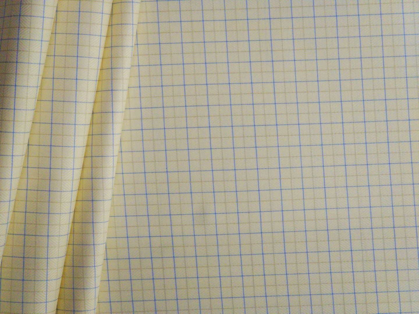 Baruche Giza Cotton Checks Shirt Fabric (Lemon & Sky Blue)