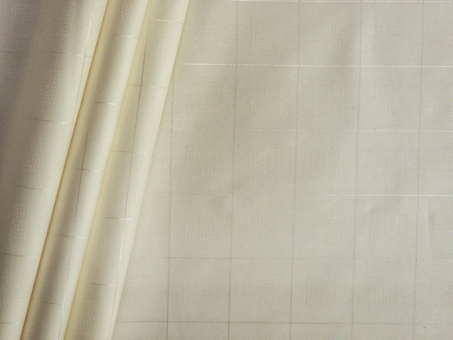 Baruche 100% Cotton Self Design Shirt & Kurta Fabric (Butter Cream)