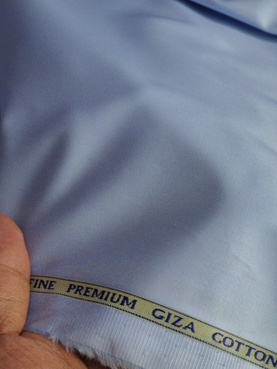Baruche Cotton Solids Shirting Fabric (Sky Blue - Image 3