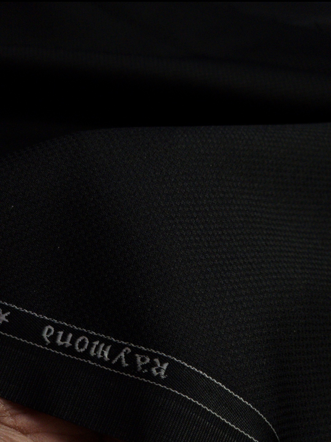 Raymond Men's Polyester Viscose Structured Suiting Fabric (Black) - Image 3