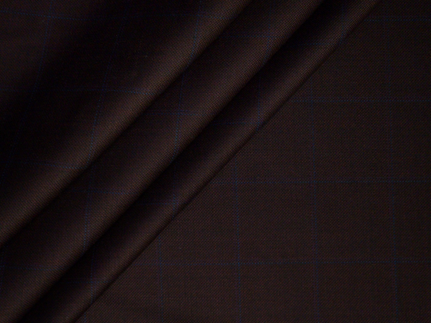 Raymond Men's 40% Wool Check Suiting Fabric (Dark Maroon & Sapphire Blue) - Image 3