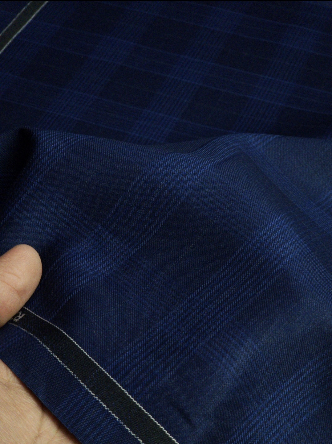 Raymond Men's Checks Polyester Viscose Suiting Fabric (Sapphire Blue and Royal Blue) - Image 3