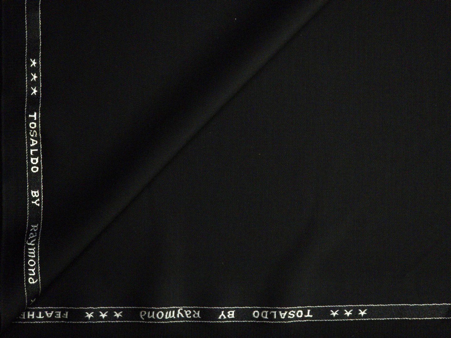 Raymond Men's Solids Polyester Viscose Suiting Fabric (Black)
